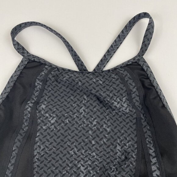 TYR One Piece Swimsuit Women’s Sz 36 Black High Cut Criss Cross Back Straps - Picture 10 of 10